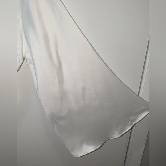 Zara size M Knotted Satin V-Neck Crop Top - Picture 9 of 10